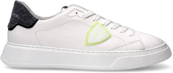 Philippe Model Temple Tennis Sneakers Wit Blauw White Heren