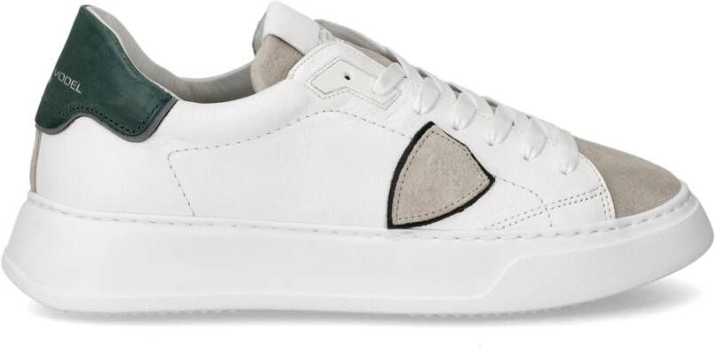 Philippe Model West Wit Groene Sneaker Temple Low White Heren - Foto 2