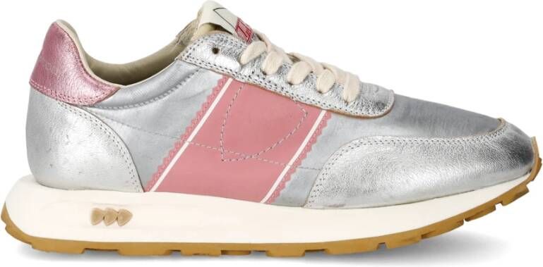 Philippe Model Low-Top Sneakers Tour Low Vintage Metal Argent Rose Sneaker in zilver