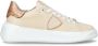 Philippe Model Nude leren sneaker met metallic details Beige Dames - Thumbnail 1