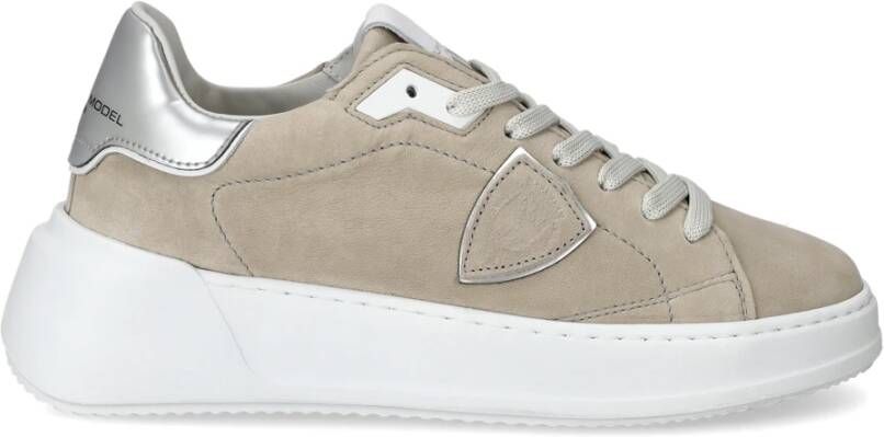 Philippe Model Lage Dames Sneakers Tres Temple Grijs Dames