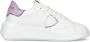 Philippe Model Witte+Lichtblauwe Sneakers met Metallic Accenten White Dames - Thumbnail 4