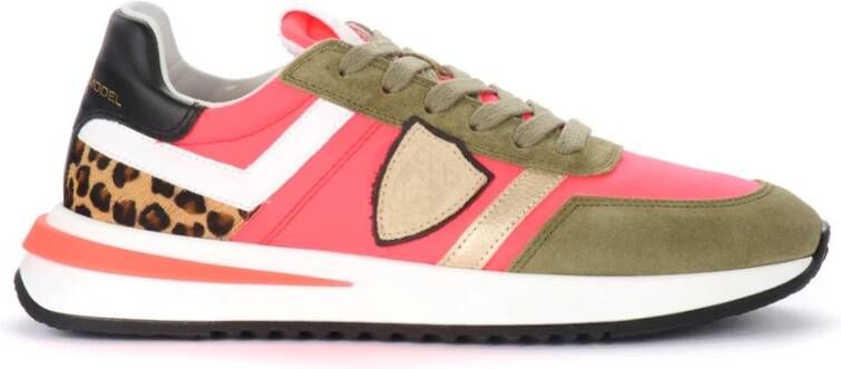 Philippe Model Tropez 2.1 Animalier Pop Sneakers Roze Dames