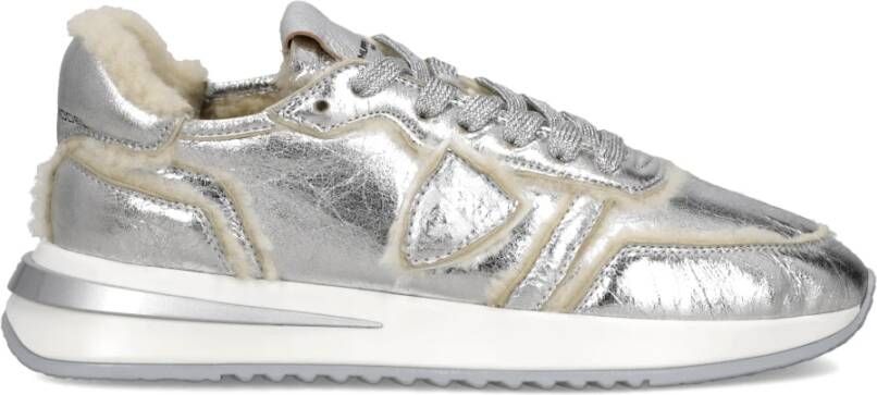 PHILIPPE MODEL Lage Sneakers Dames Tropez 2.1 Low Woman Maat: 41 Materiaal: Leer Kleur: Zilver - Foto 2