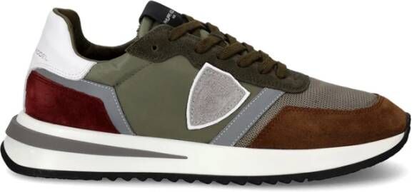 Philippe Model Heren Sneakers Paris Tylu W017 Groen Bruin Groen Heren