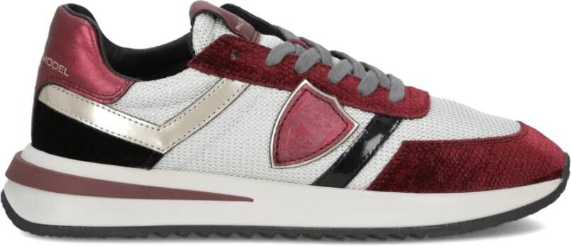 Philippe Model Tropez 2.1 low argent bordeaux bordo