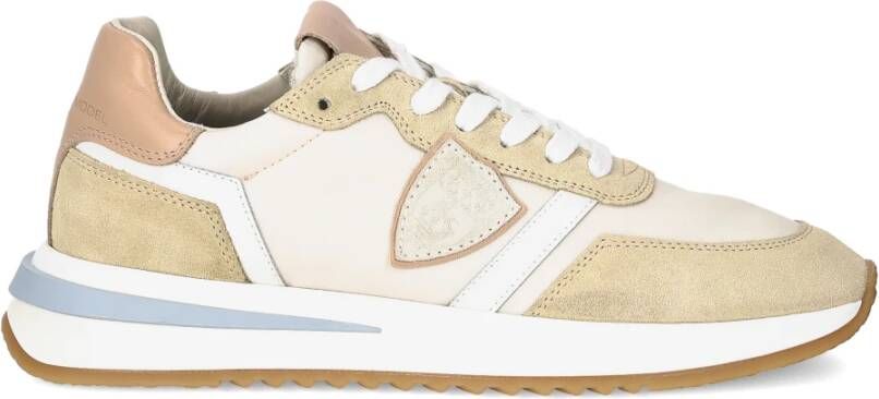PHILIPPE MODEL Lage Sneakers Dames Tropez 2.1 Low Suède Beige