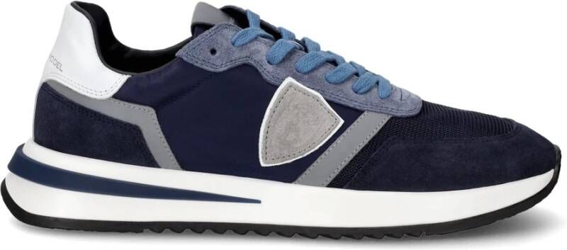 PHILIPPE MODEL Lage Sneakers Dames Tropez 2.1 Low Leer Blauw - Foto 5