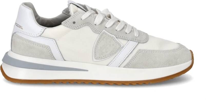 Philippe Model Ivoor Leren Sneakers met Contrasterende Details Beige
