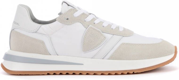Philippe Model Ivoor Leren Sneakers met Contrasterende Details Beige Heren - Foto 12