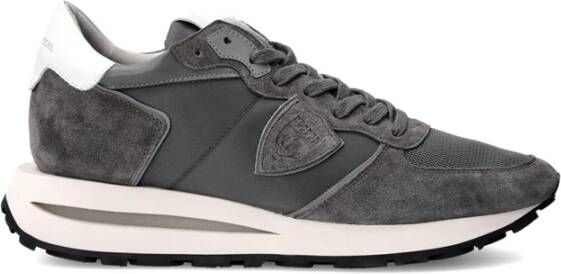 PHILIPPE MODEL Lage Sneakers Heren Tropez Haute Low Man Leer Grijs