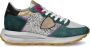 Philippe Model Glamoureuze Tropez Haute Sneakers voor Vrouwen Groen Dames - Thumbnail 1