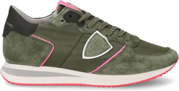 Philippe Model Bekijk hier de Tzld- Tropez X WN29 MONDIAL NEON-MILITAIRE van by SHUZ sneakers lage-sneakers dames WN29 MONDIAL NEON-MILITAIRE Suede Comb