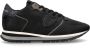 Philippe Model Tropez X Leren Sneakers in Zwart en Grijs Zwart Heren - Thumbnail 3
