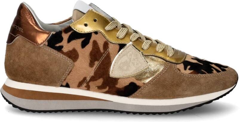 Philippe Model Trpx Sneaker Sporty-Chic Stijl Beige Dames