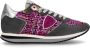 Philippe Model Velvet Fuchsia Gray Dames Casual Sneakers Multicolor Dames - Thumbnail 1