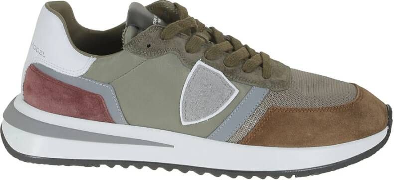 Philippe Model Heren Sneakers Paris Tylu W017 Groen Bruin Green Heren