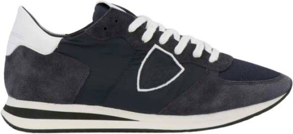 Philippe Model men's shoes suede trainers sneakers Trpx Blauw Heren