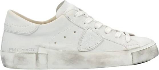 Philippe Model Sneakers van Geitenleer met Vintage-effect Wit Dames