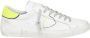 Philippe Model Leren Vetersneakers met Handtekeningembleem White Heren - Thumbnail 1