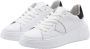Philippe Model Witte Sneakers met Contrastdetails en Spiegelende Leren Randen White Dames - Thumbnail 7