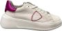 Philippe Model Logo Leren Sneakers Witte Leren Temple Sneakers met Metallic Details White Dames - Thumbnail 6