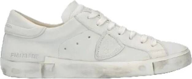 Philippe Model Witte Sneakers met Uniek Ambachtelijk Ontwerp White Heren