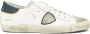 Philippe Model Blauwe Leren Sneakers met Logo Patch White Heren - Thumbnail 2