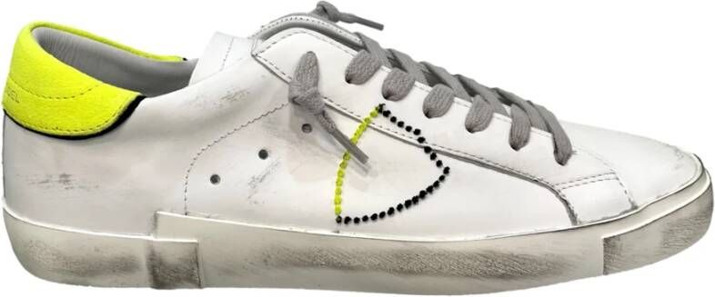 Philippe Model Sneakers van Vintage Leer White Heren