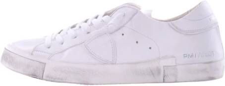 Philippe Model Witte Sneakers met Uniek Ambachtelijk Ontwerp White Heren
