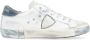 Philippe Model Witte Leren Sneaker met Gebruikte Effectdetails White Dames - Thumbnail 1