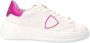 Philippe Model Logo Leren Sneakers Witte Leren Temple Sneakers met Metallic Details White Dames - Thumbnail 1