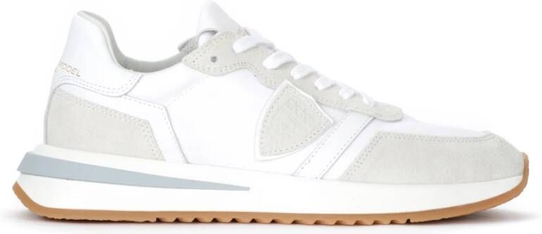 Philippe Model Ivoor Leren Sneakers met Contrasterende Details Beige Heren - Foto 14