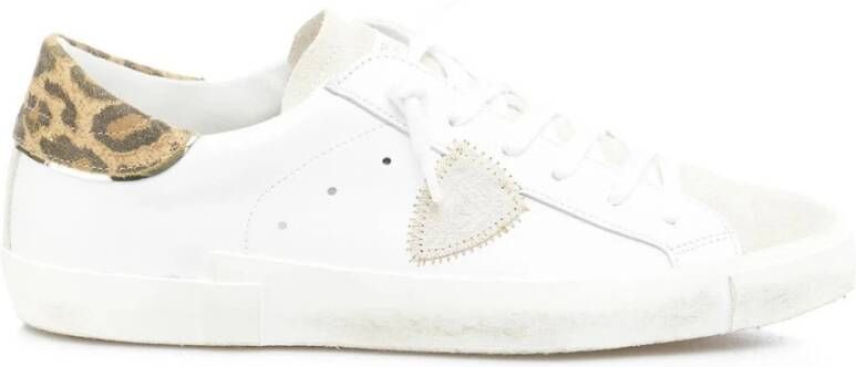 Philippe Model Sneaker met dierenprint van leer White Dames