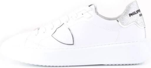 Philippe Model Elegante witte en gouden sneakers voor vrouwen White Dames