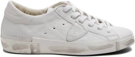 Philippe Model Paris X Sneaker in zwart suède en leer met zilveren leren hak Wit Dames