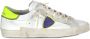 Philippe Model Paris X Leren Sneakers in Wit Paars en Geel White Dames - Thumbnail 5