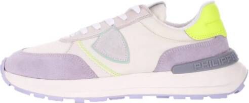 Philippe Model Sneakers Dames Lage sneakers Damesschoenen Leer Antibes neon Paars