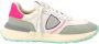 Philippe Model Vintage Racing Style Sneakers Wit Fuchsia Multicolor Dames - Thumbnail 1