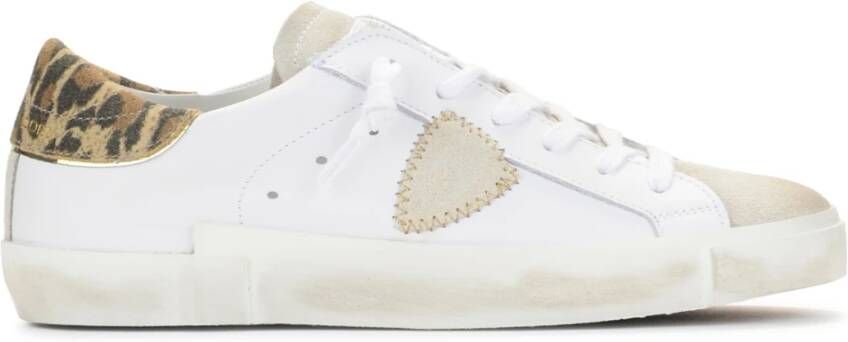 Philippe Model Sneaker met dierenprint van leer White Dames