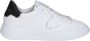 Philippe Model Witte Sneakers met Contrastdetails en Spiegelende Leren Randen White Dames - Thumbnail 1