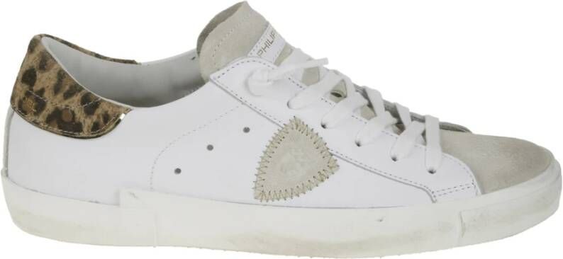 Philippe Model Sneaker met dierenprint van leer White Dames