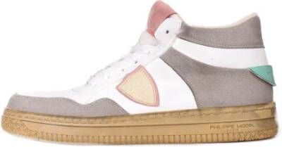 Philippe Model Duurzame High-Top Basketbalschoenen Beige Dames