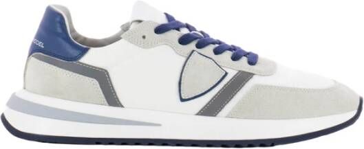 Philippe Model Tropez 2.1 Low Mondial Pop Wit Blauw Sneakers White Heren