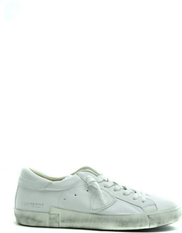 Philippe Model Witte Sneakers met Uniek Ambachtelijk Ontwerp White Heren