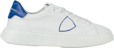 Philippe Model Witte Leren Sneakers met Oversized Zool White Heren