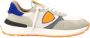 Philippe Model Witte Technische Stoffen Sneakers met Oranje Logo Patch White Heren - Thumbnail 1