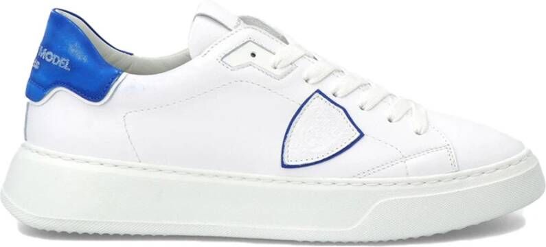 Philippe Model Witte Leren Sneakers met Oversized Zool White Heren