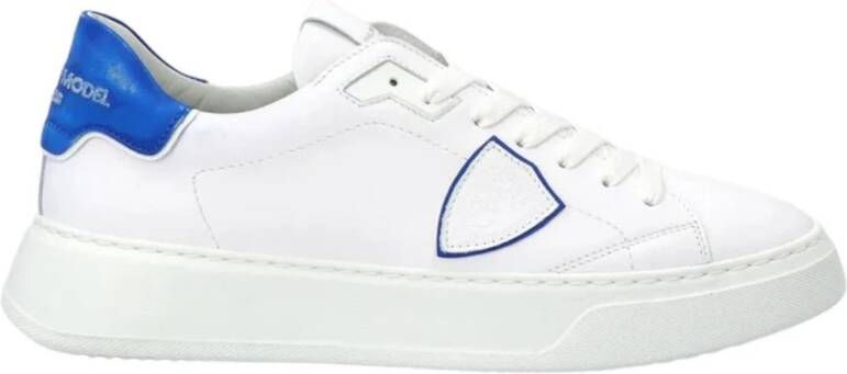 Philippe Model Witte Leren Sneakers met Oversized Zool White Heren