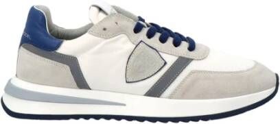 Philippe Model Tropez 2.1 Low Mondial Pop Wit Blauw Sneakers White Heren